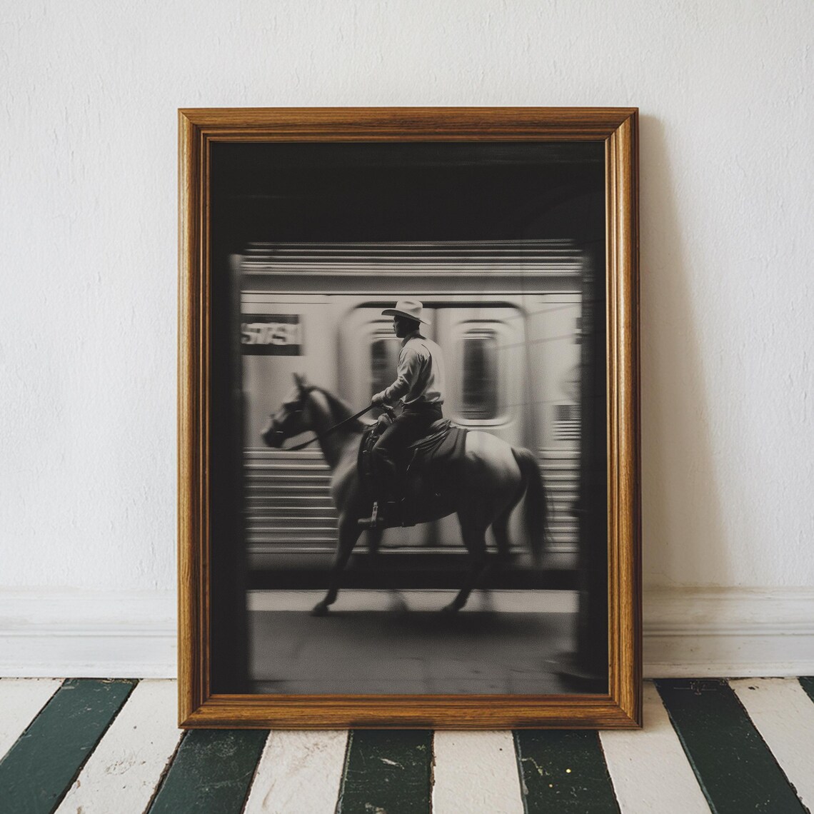 Badminton Poster - Vintage NYC Cowboy Subway Wall Art