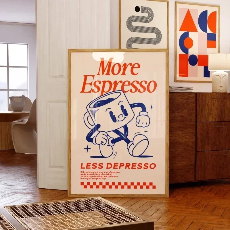 Badminton Poster - More Espresso Less Depresso Wall Art,