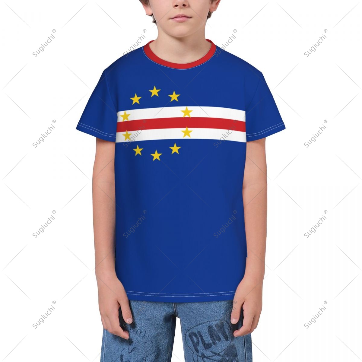 Cape Verde Flag Youth 3D Sport - Badminton Youth review and price