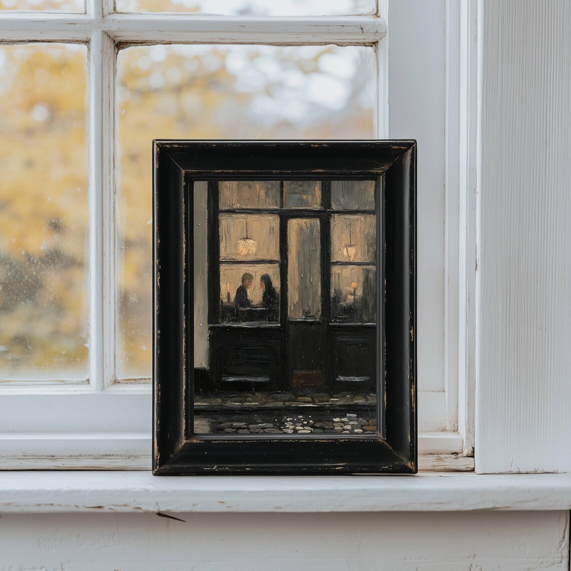 Romantic Café Window Art Canva - Badminton Poster review and price
