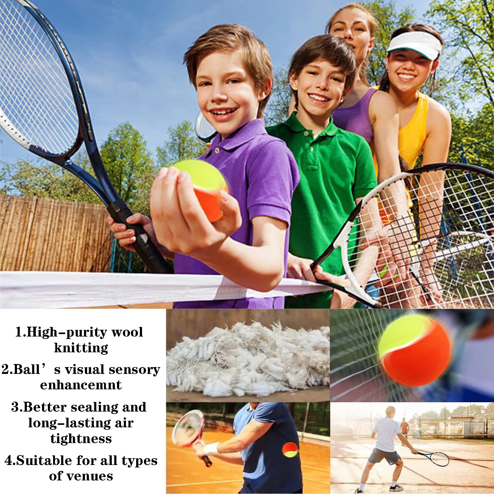 6pcs Kids Tennis Balls Set Sof - Badminton Youth review and price