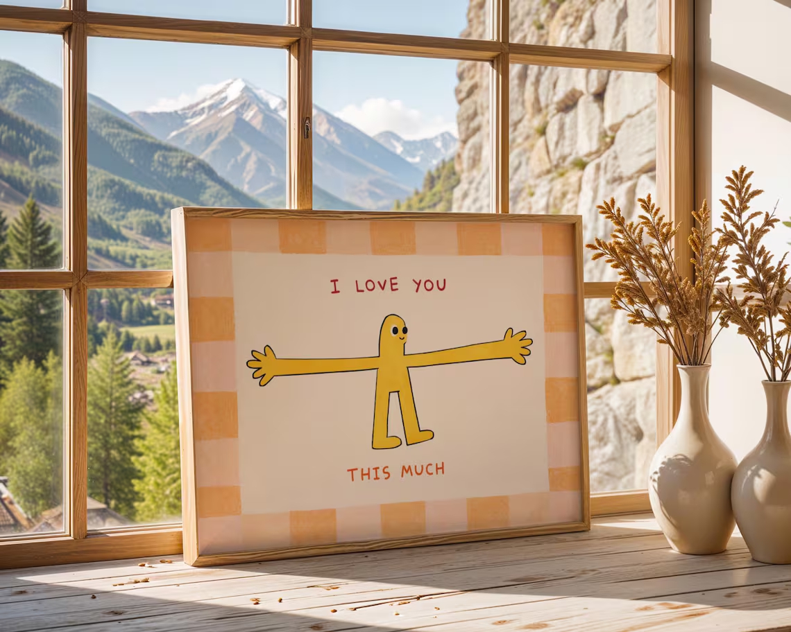 I Love You This Much Wall Art  - Badminton Poster review and price