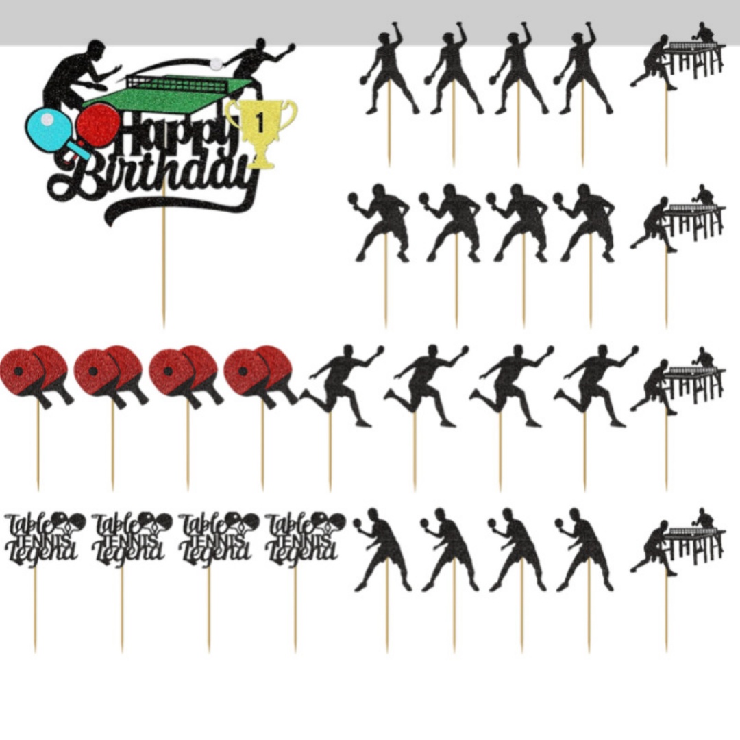 Ping Pong Cake Topper Happy Bi - Badminton Quotes review and price