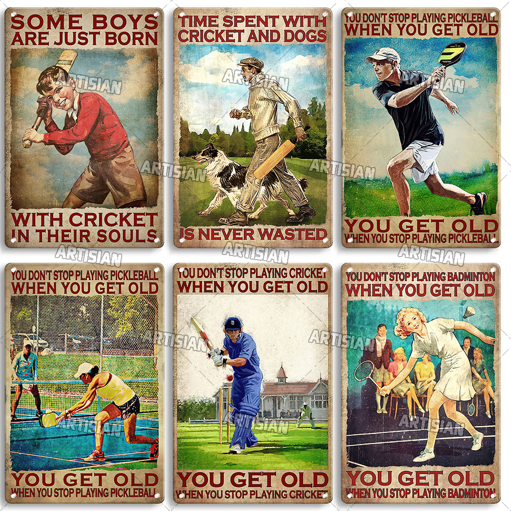 Artisian SPORT Metal Sign Tenn - Badminton Poster review and price
